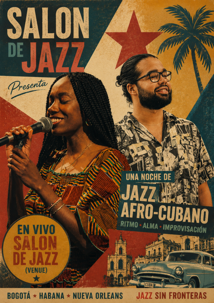 Claudia Ramos Barreto & Totti Lamadrid artwork from Salon de Jazz